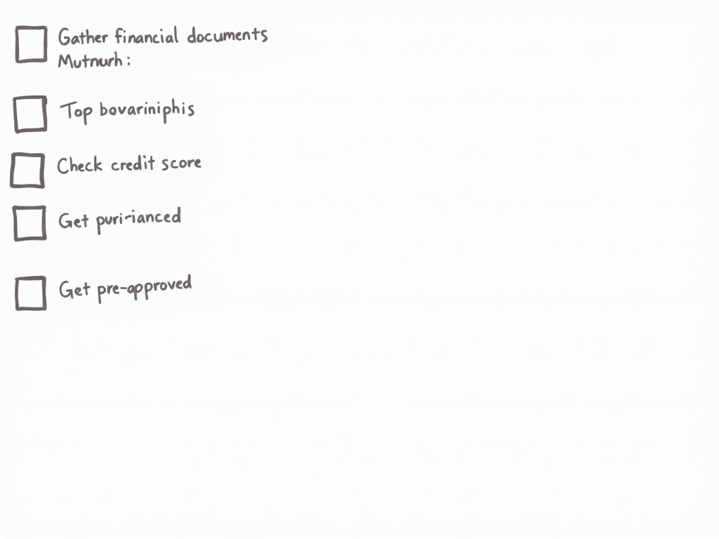 Mortgage application checklist illustration.