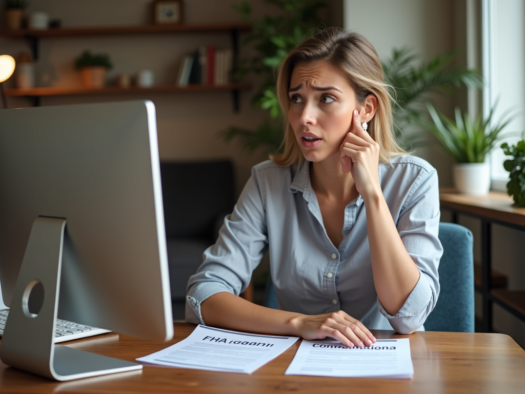 A person deciding between FHA and conventional loans