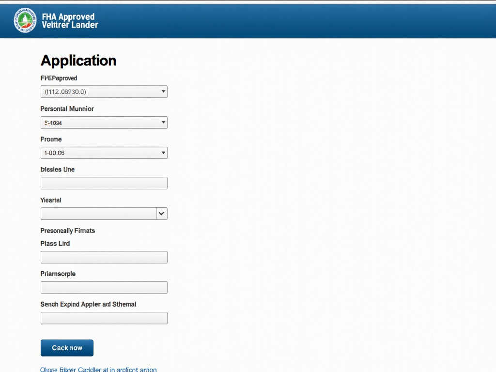 FHA loan application page on lender website