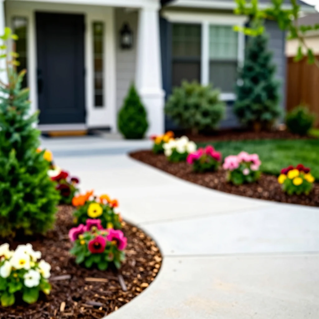 Front yard landscaping with native plants and strong curb appeal