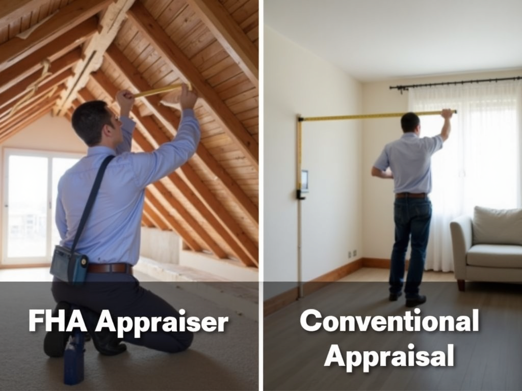 Comparison of FHA and conventional appraisal processes.