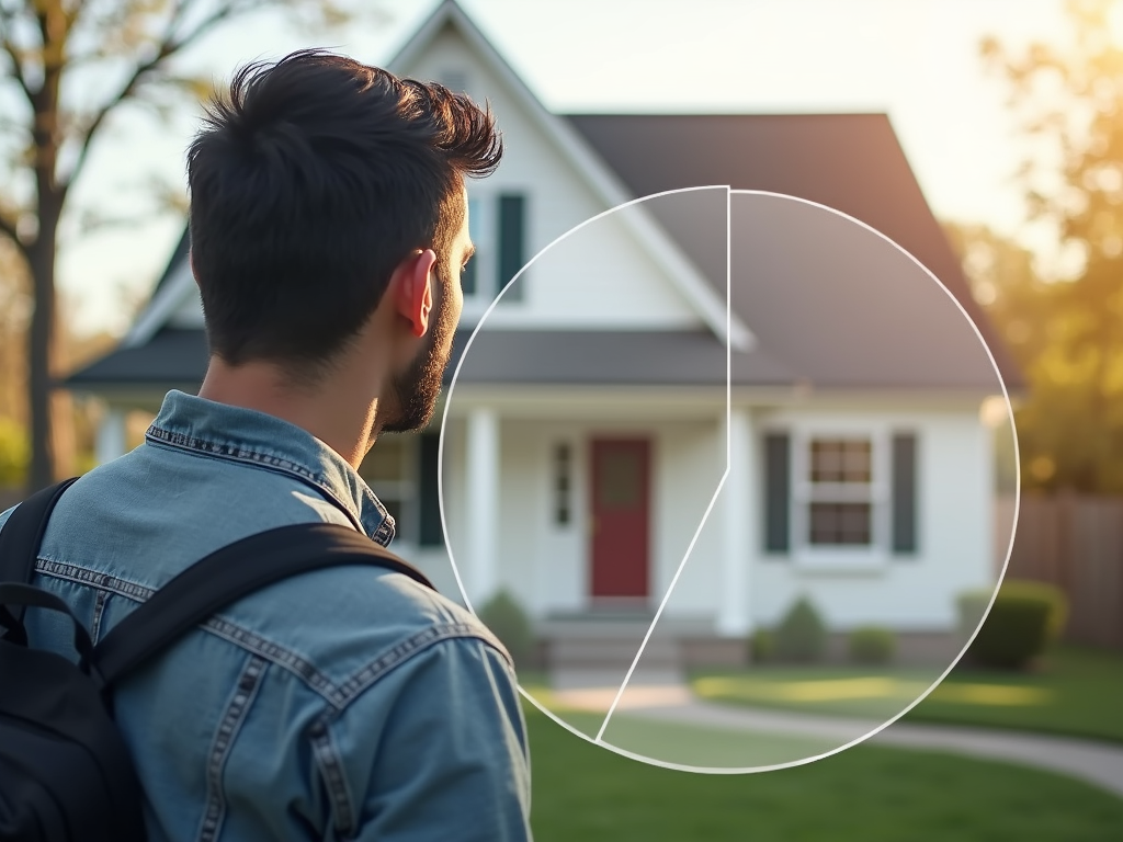 Illustration of home equity concept.