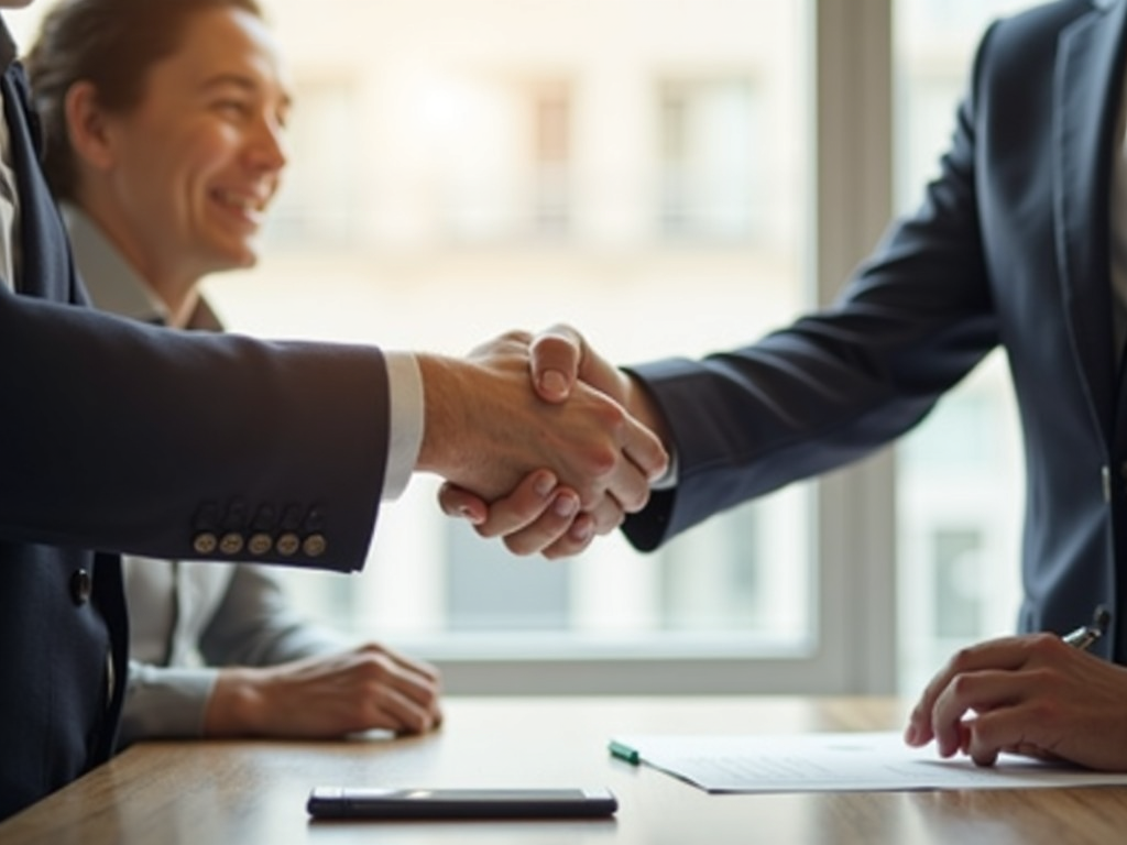 Successful rental agreement signing
