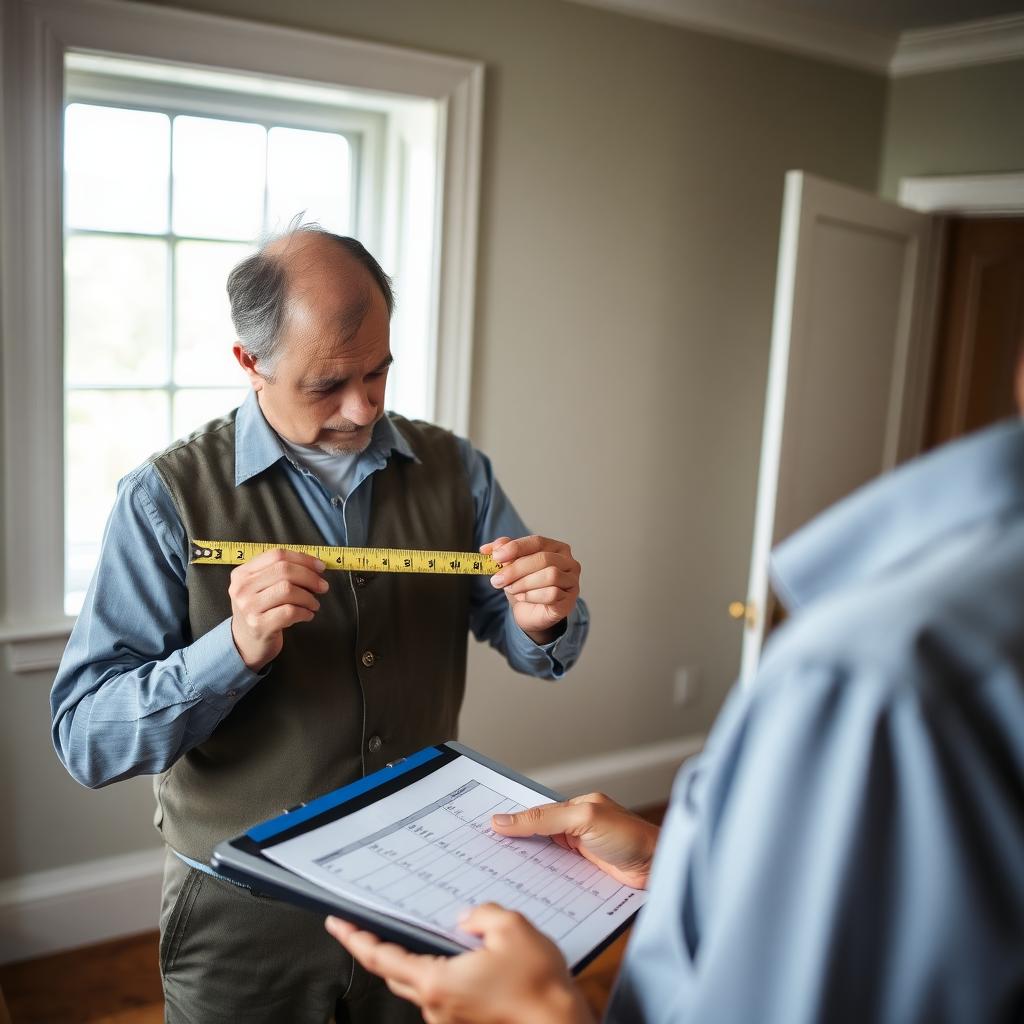 Appraiser conducting an FHA appraisal.