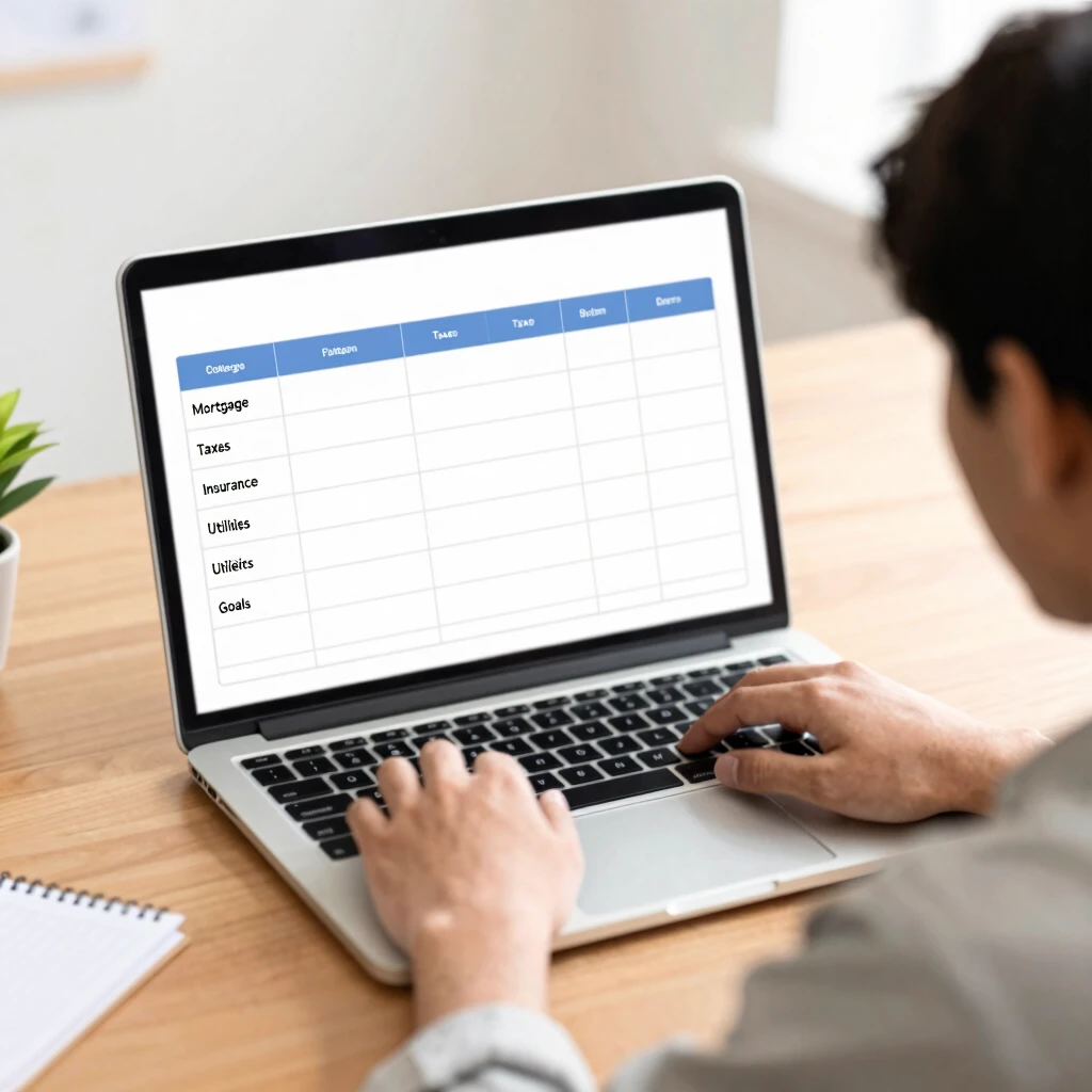 Budget planning spreadsheet for first-time homebuyers