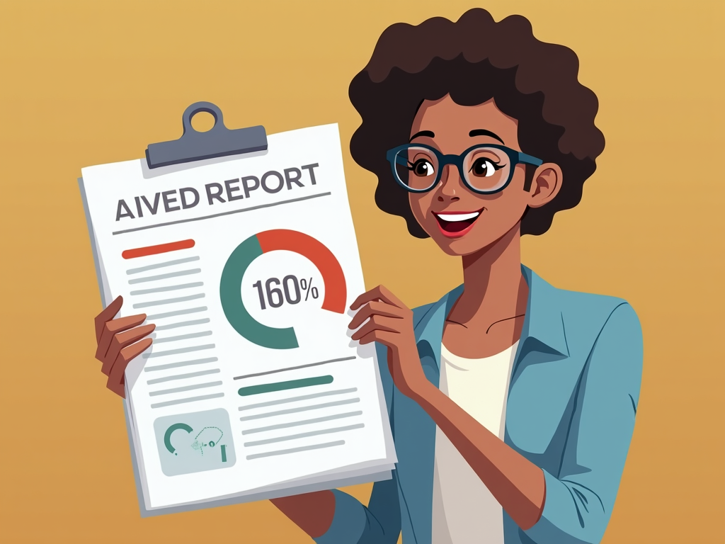 Person with improved credit report