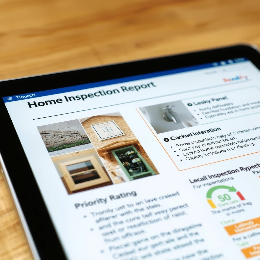 Digital home inspection report with photos and findings