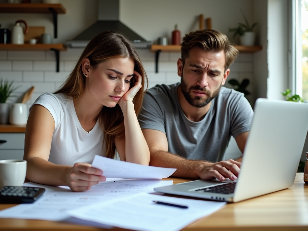 Couple stressed over mortgage paperwork