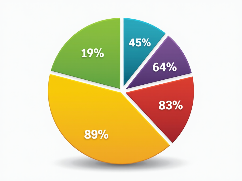Credit score factors pie chart