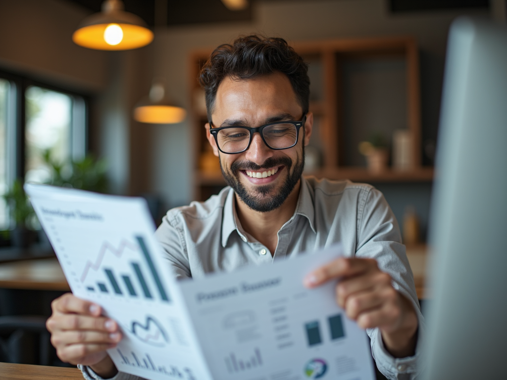 Person managing finances confidently