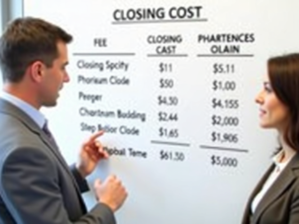 Lender explaining closing costs to a borrower