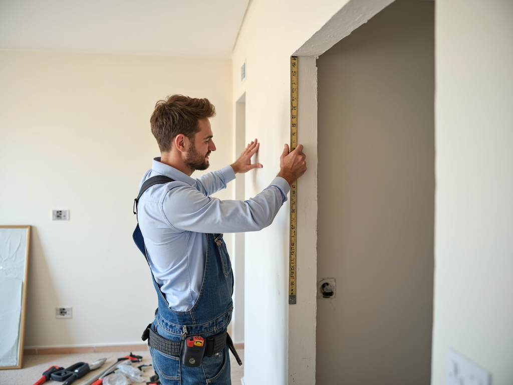 A contractor working on a home renovation project.
