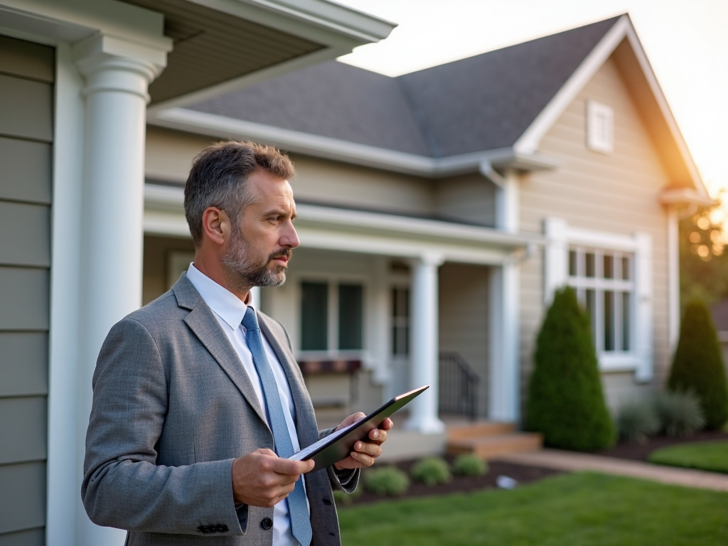 FHA appraiser evaluating a property's condition for an FHA loan.