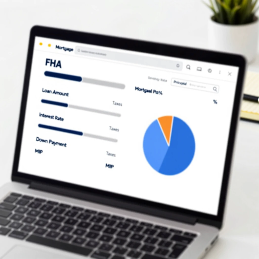 Interface of FHA mortgage calculator online