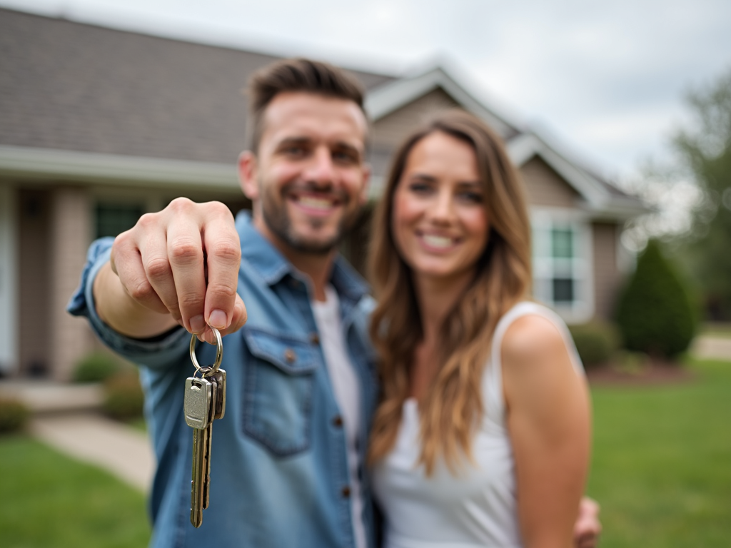 New homeowner with keys after FHA loan approval