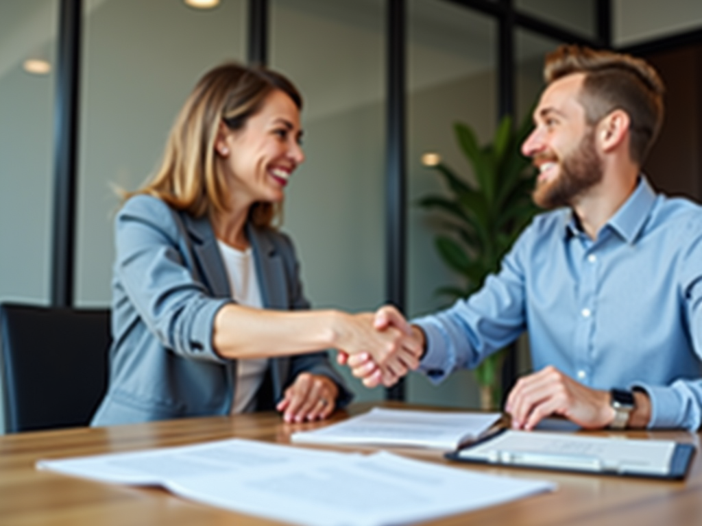 Lender and borrower finalizing FHA loan agreement