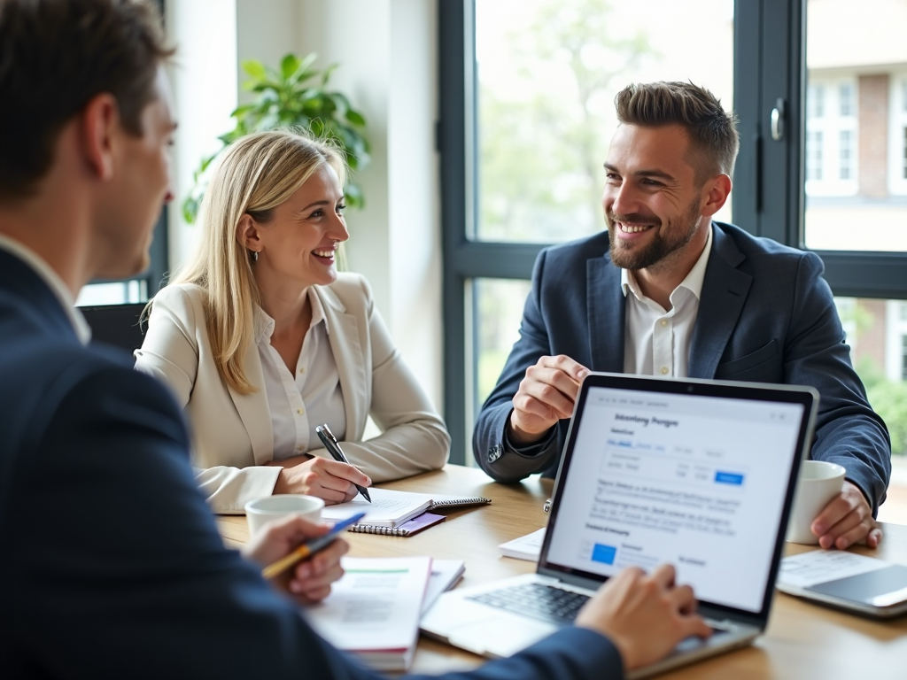 Homebuyer meeting with mortgage broker