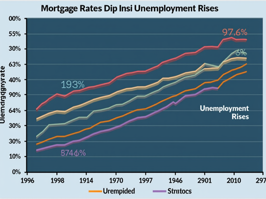 Graph showing the link between mortgage rates and unemployment