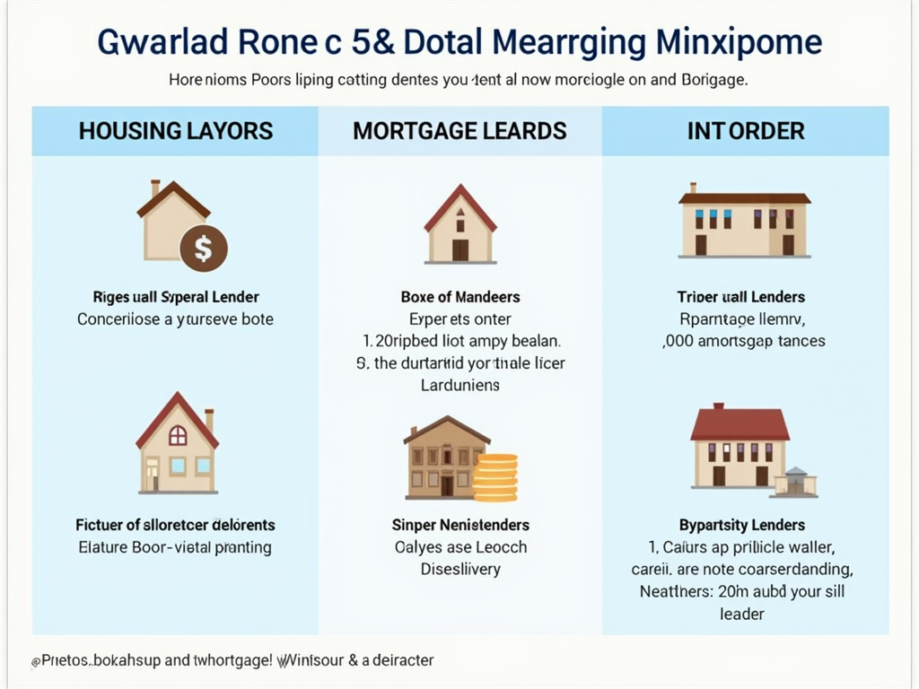 A visual representation of different mortgage lenders.