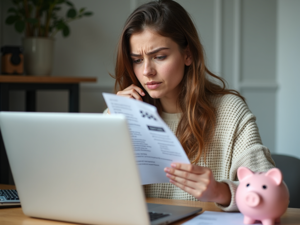 Woman checking her credit score for FHA loan eligibility
