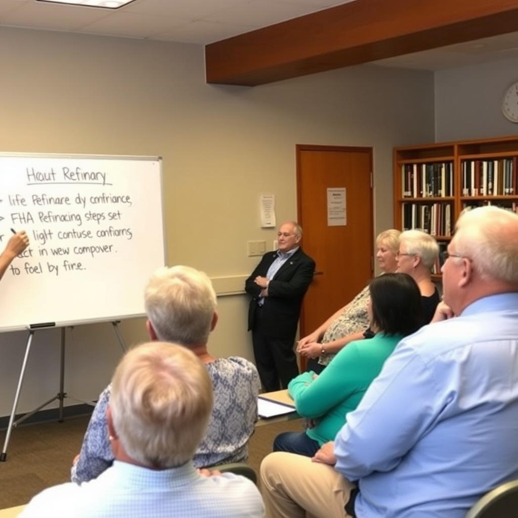 Homeowners learning about FHA refinancing