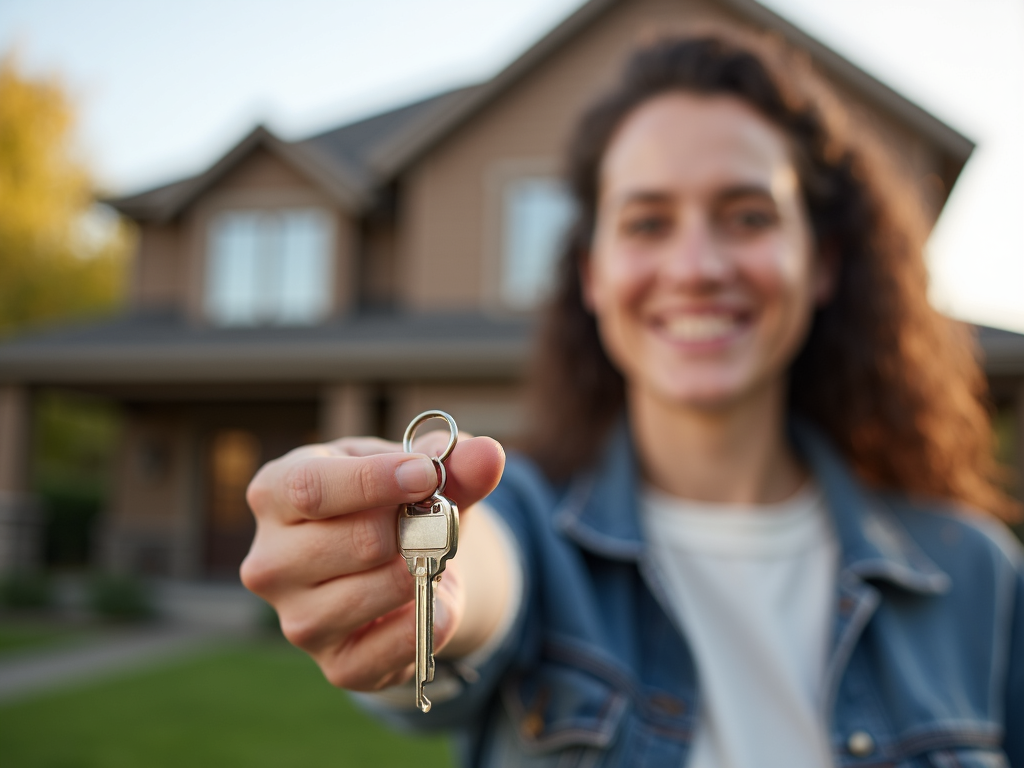 Receiving the keys to a new home