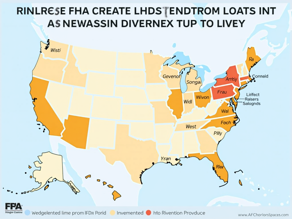 Map of FHA loan limits by region