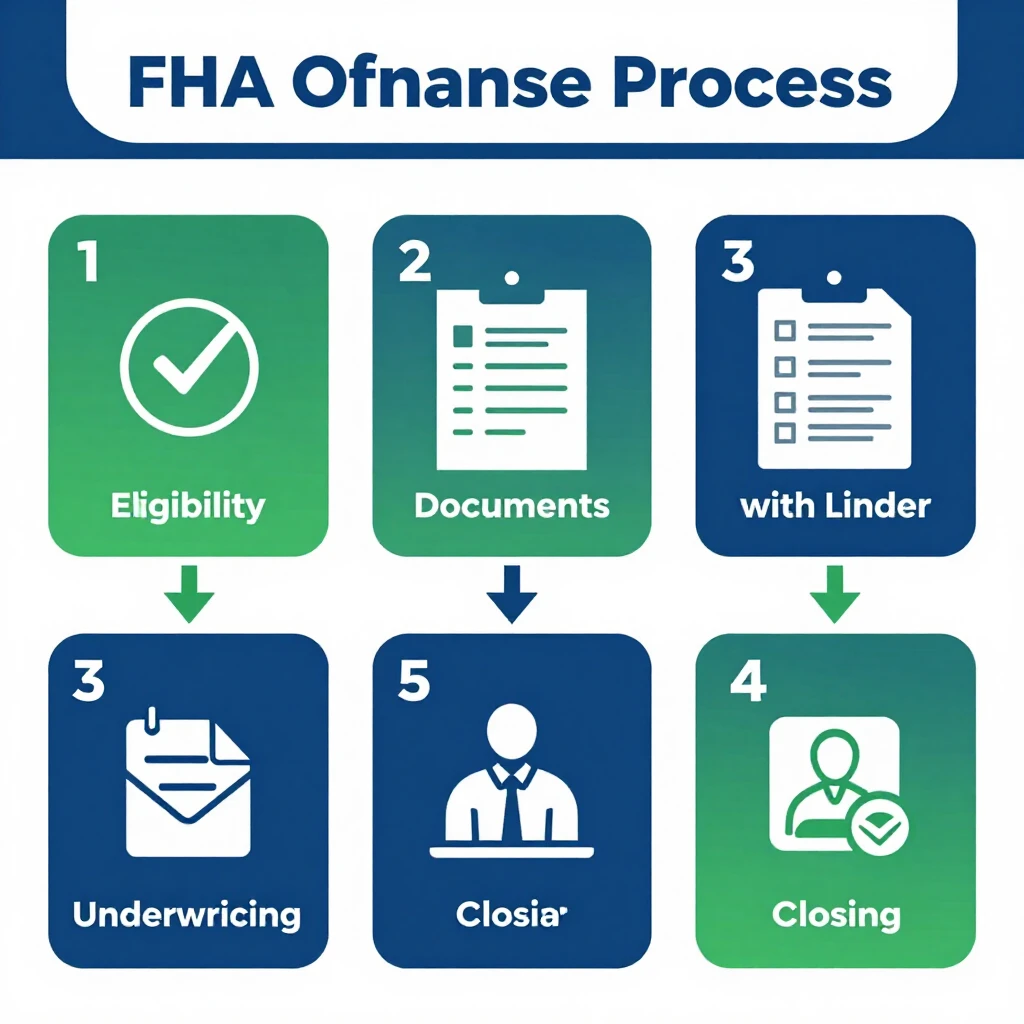 Step-by-step infographic of the FHA refinance process