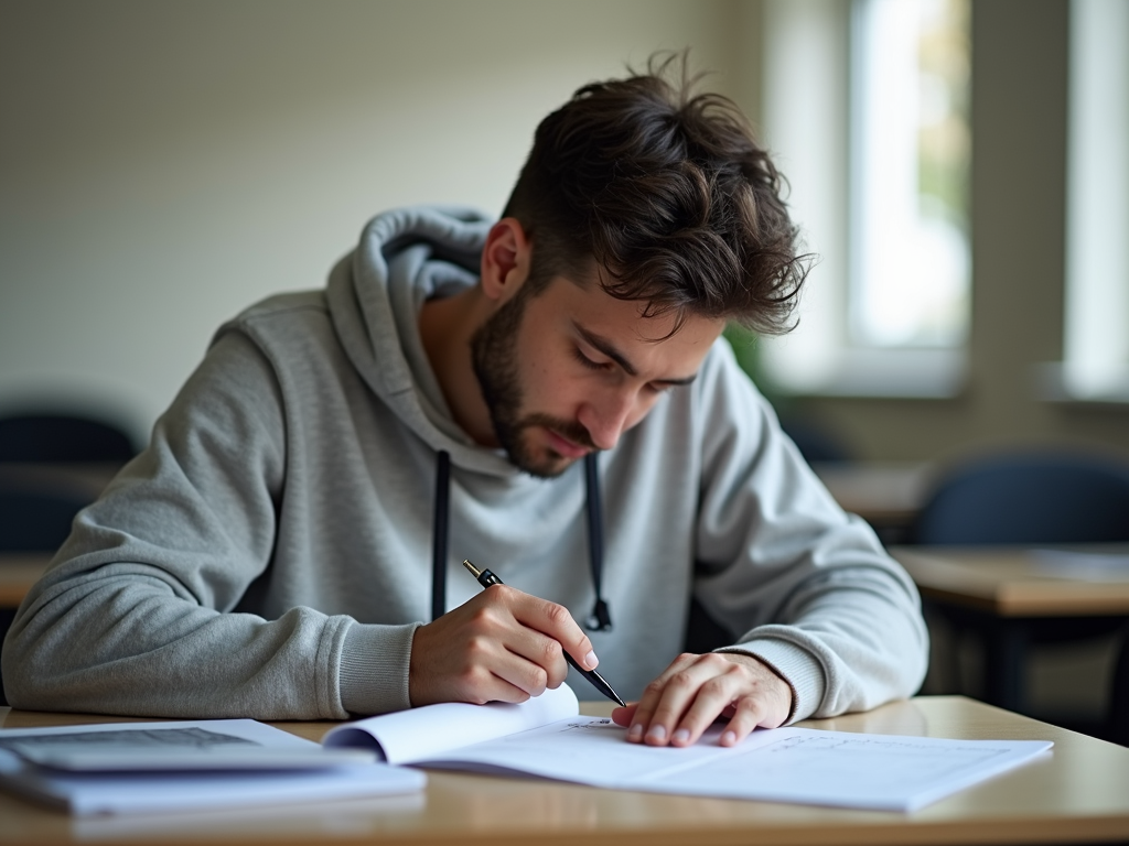 Taking the mortgage broker licensing exam.