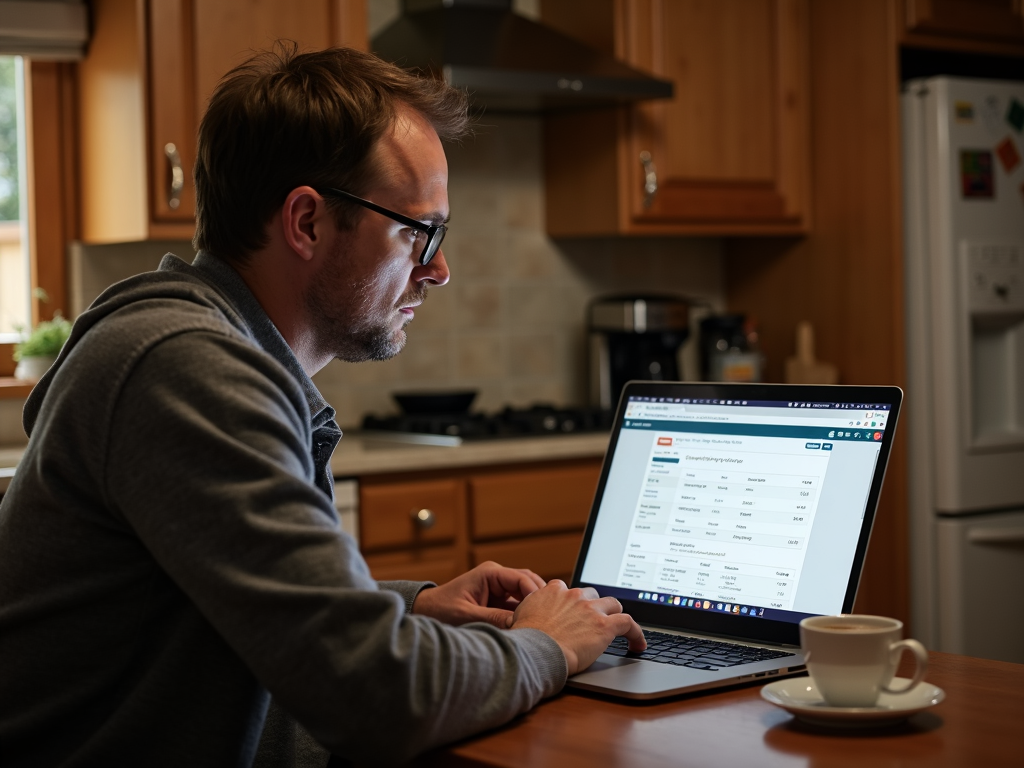 Borrower comparing mortgage rates online