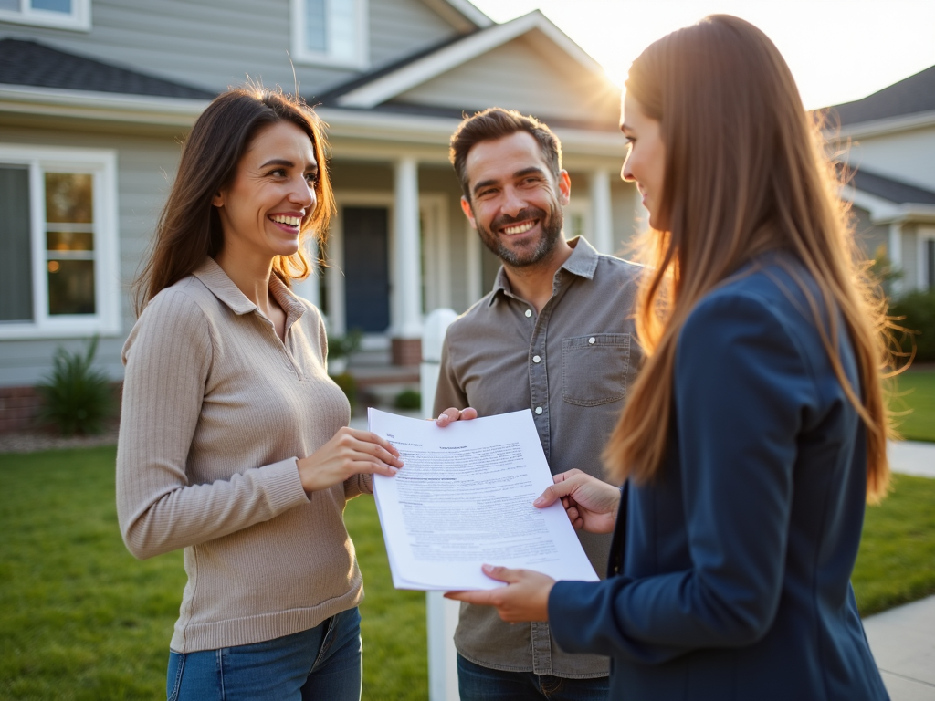 Couple receiving appraisal report