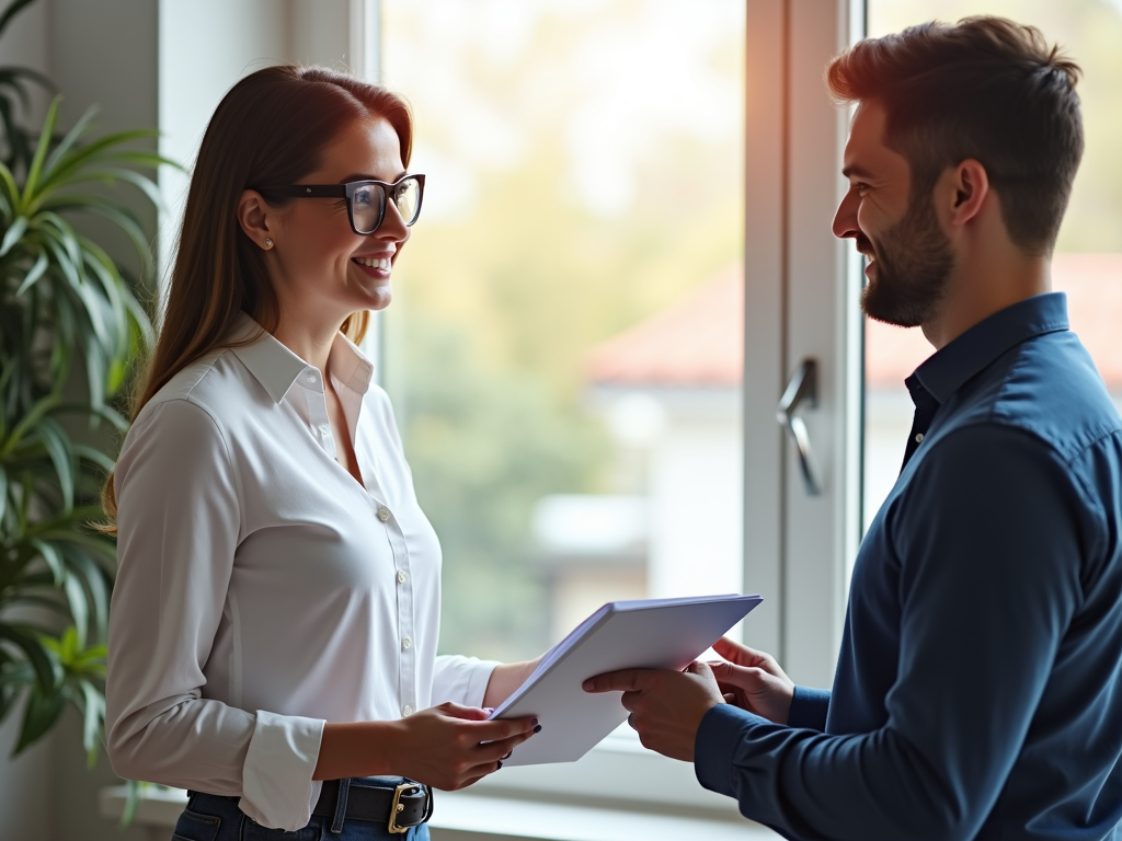 Buyer getting FHA loan advice from expert