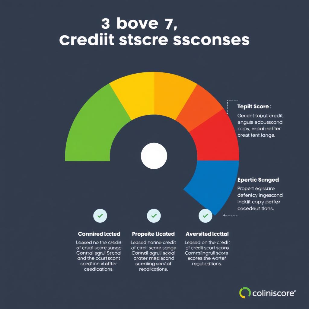 An infographic showing different credit score ranges and their implications.
