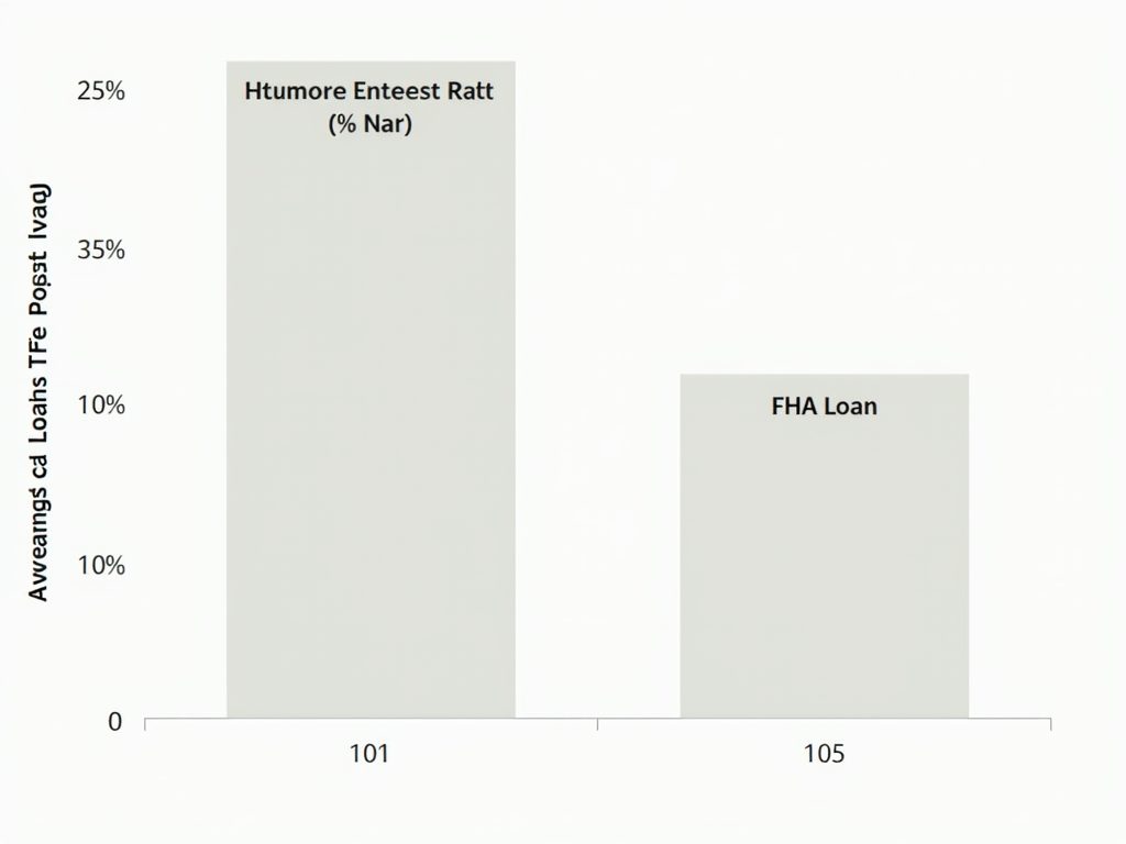 Graph comparing interest rates of conventional and FHA loans