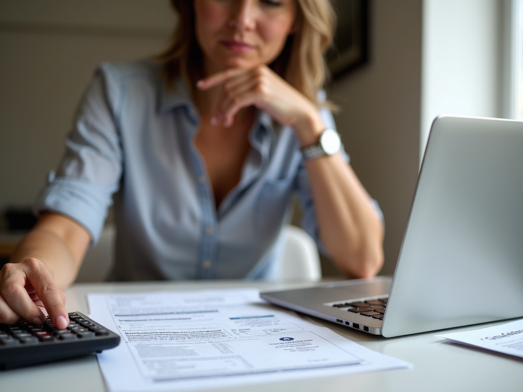 Person reviewing mortgage documents