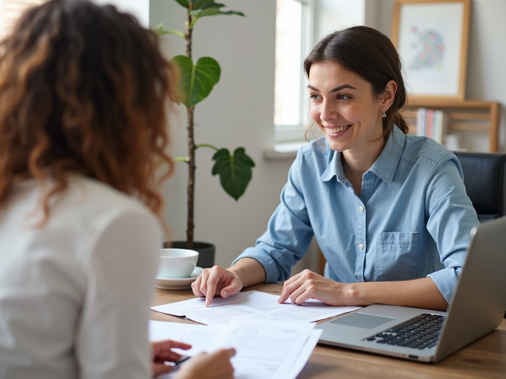 Homebuyer consulting with a lender about FHA loan options