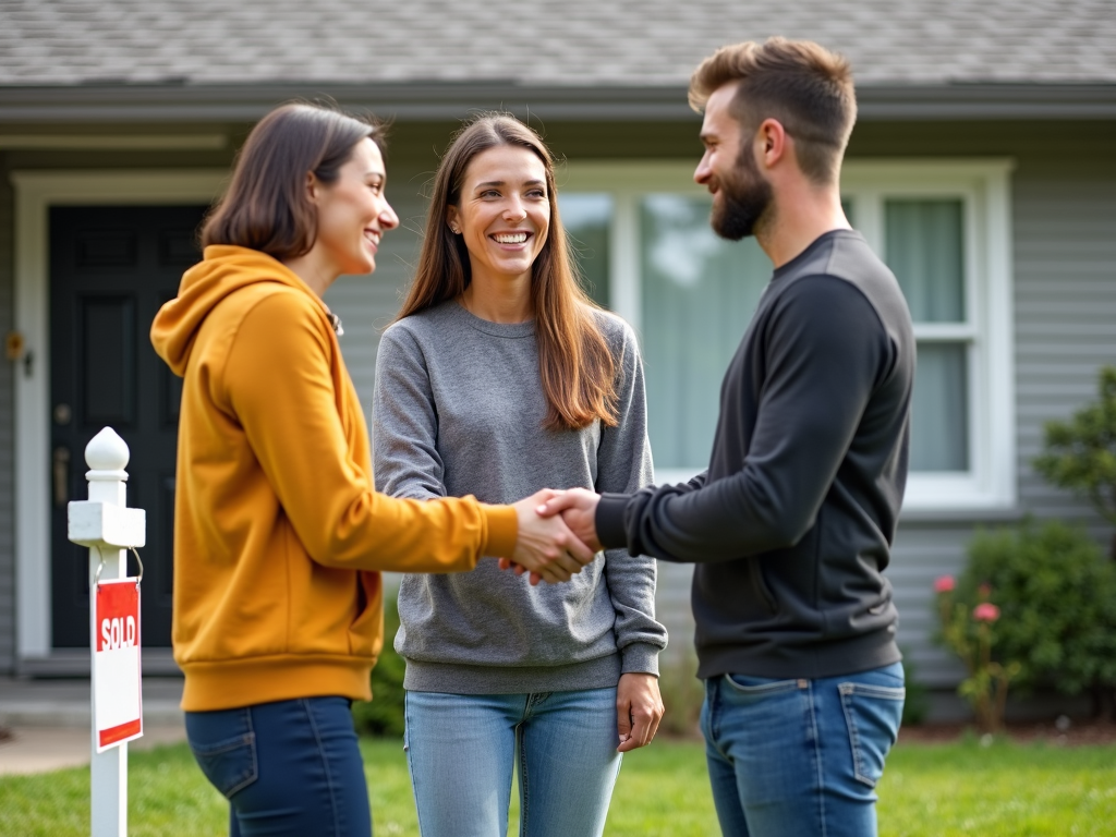 Couple celebrating a home purchase after FHA appraisal