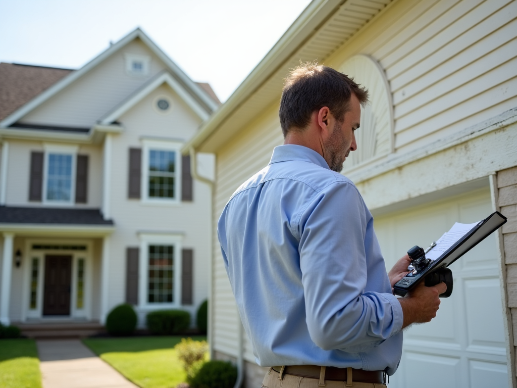 Homebuyer reviewing FHA appraisal report.