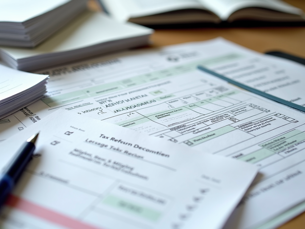 Organized documents for an FHA loan application