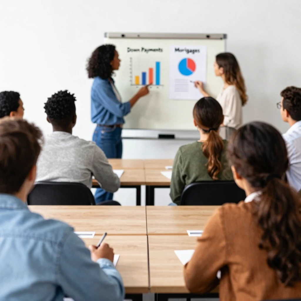 First-time homebuyers in an educational workshop