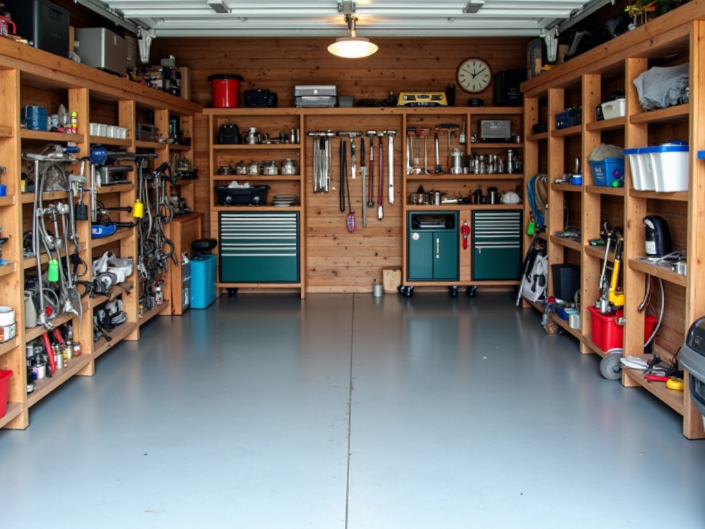 A clean garage prepared for an FHA appraisal