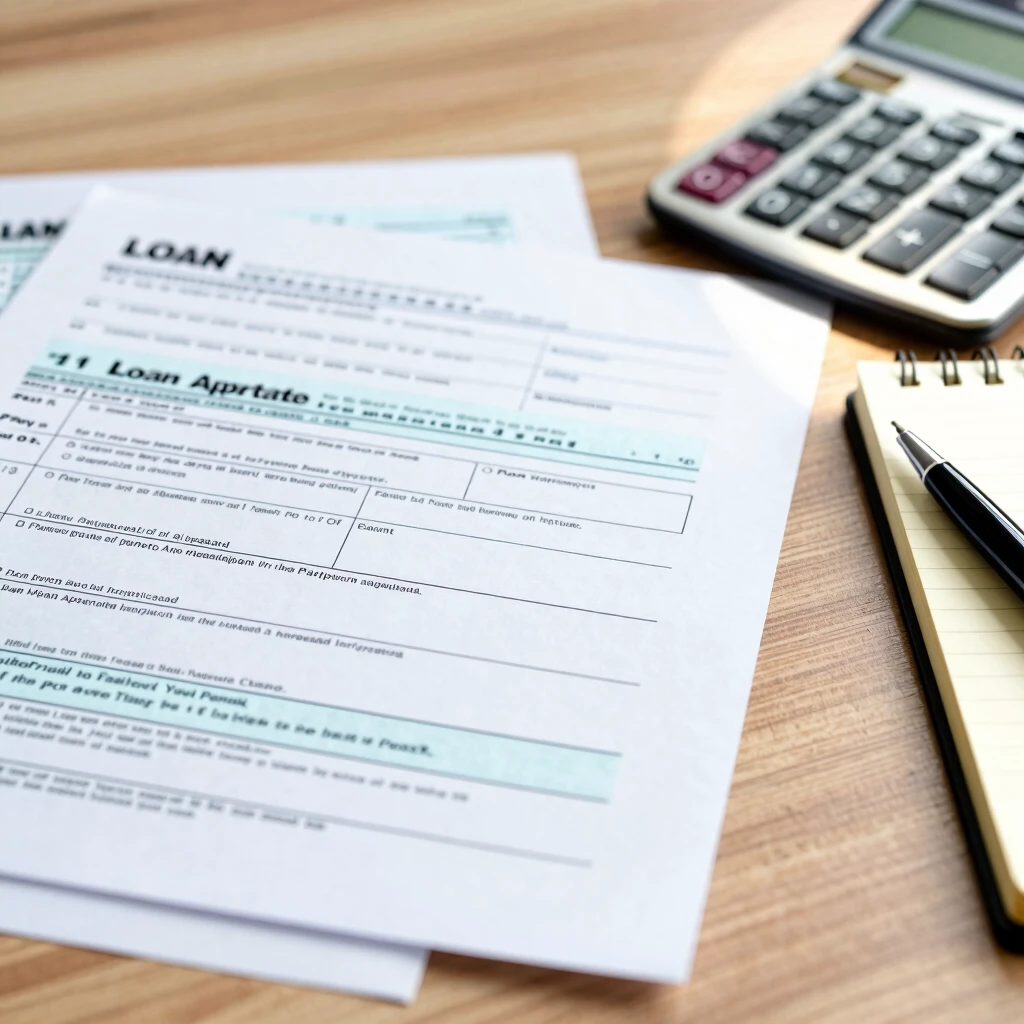 Organized pile of documents for FHA loan submission