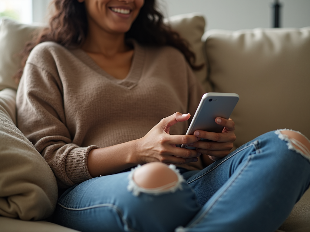 A person receiving a mortgage approval on their smartphone.