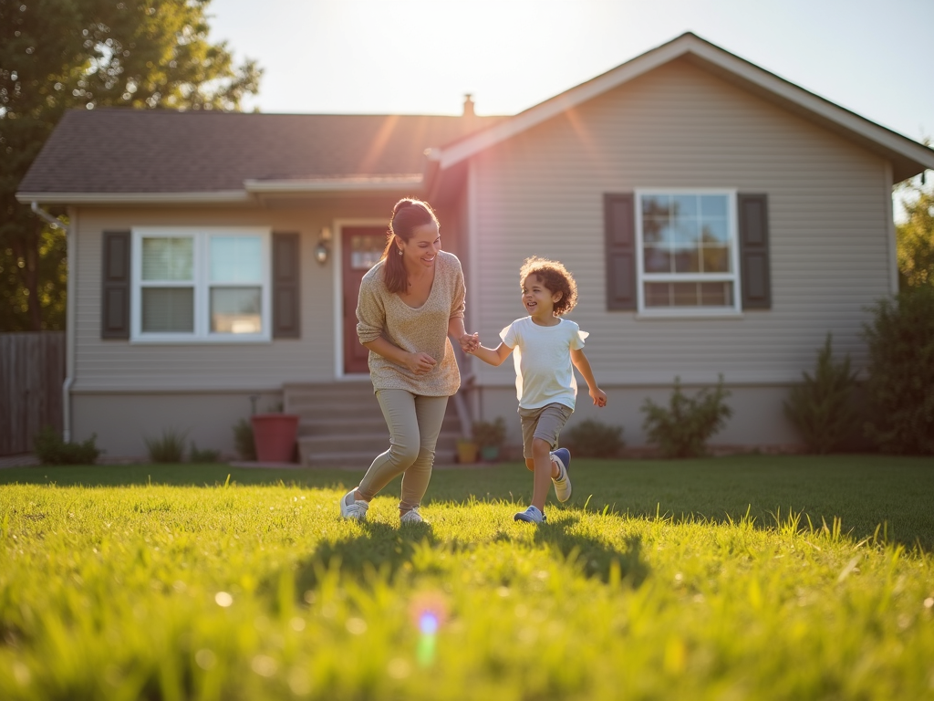 A family enjoying their FHA-financed home.