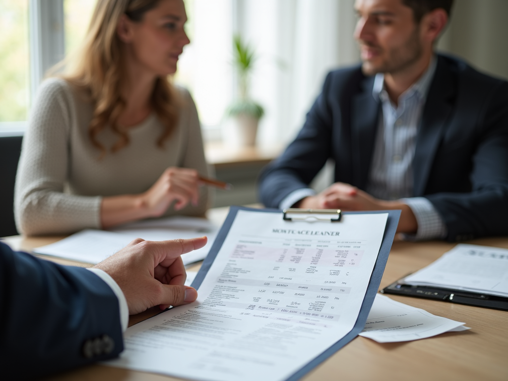 Discussing FHA loan interest rates with a lender