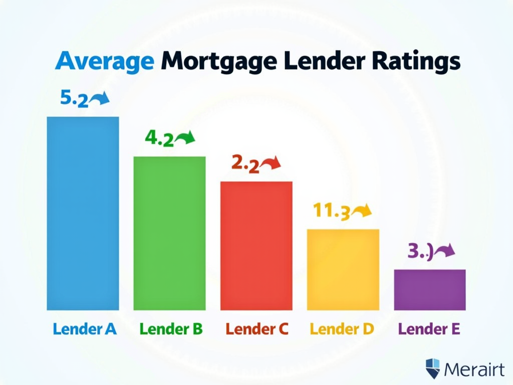 Bar graph comparing mortgage lender ratings