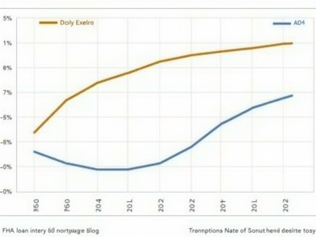 Comparison of average interest rates for FHA loans and conventional mortgages