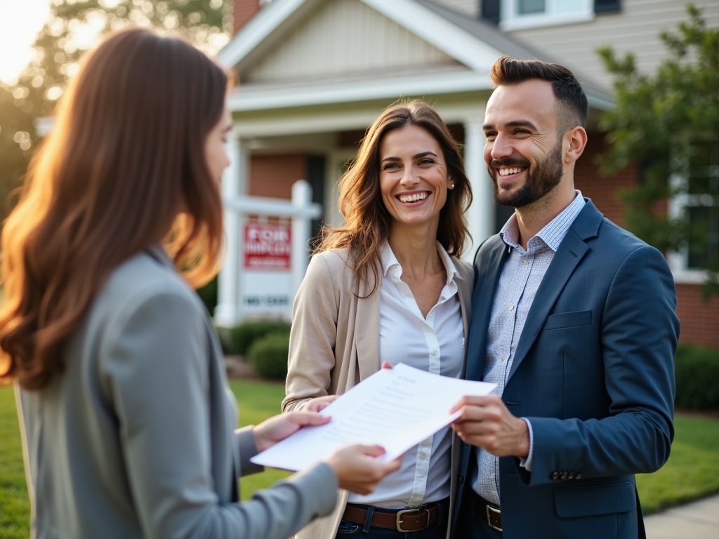 Couple receiving mortgage pre-approval