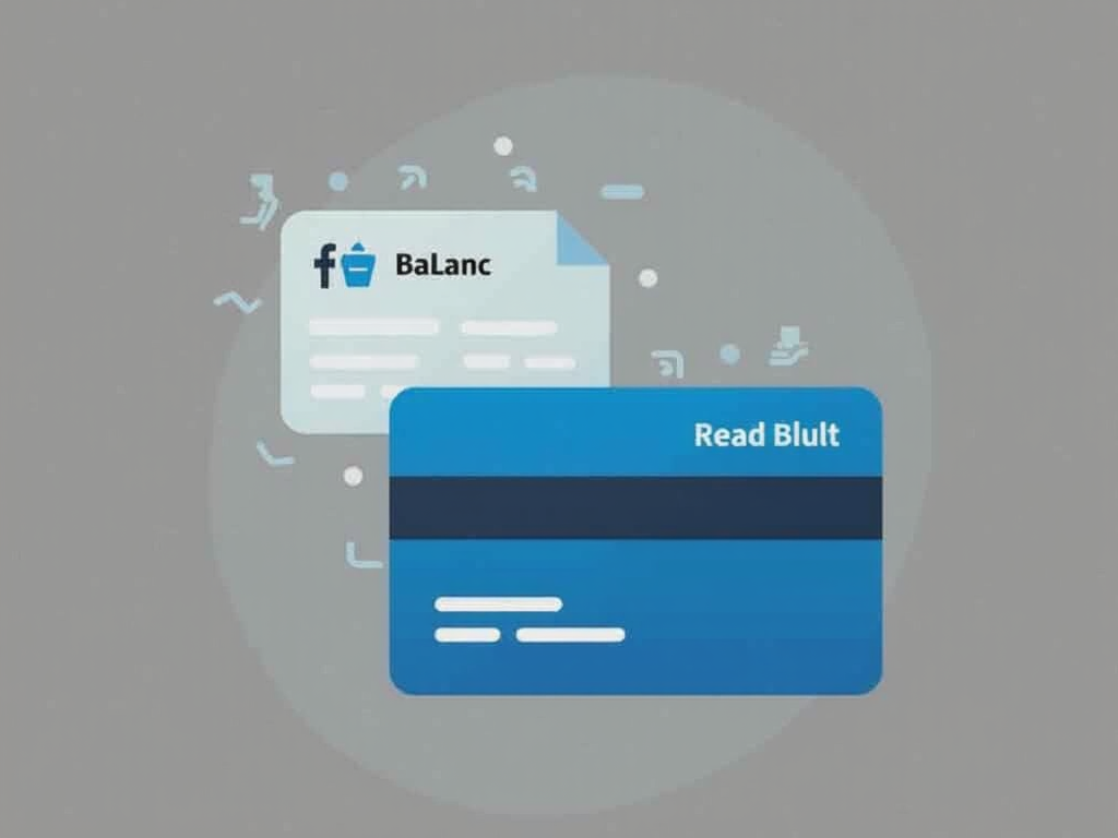 Credit card with low balance.