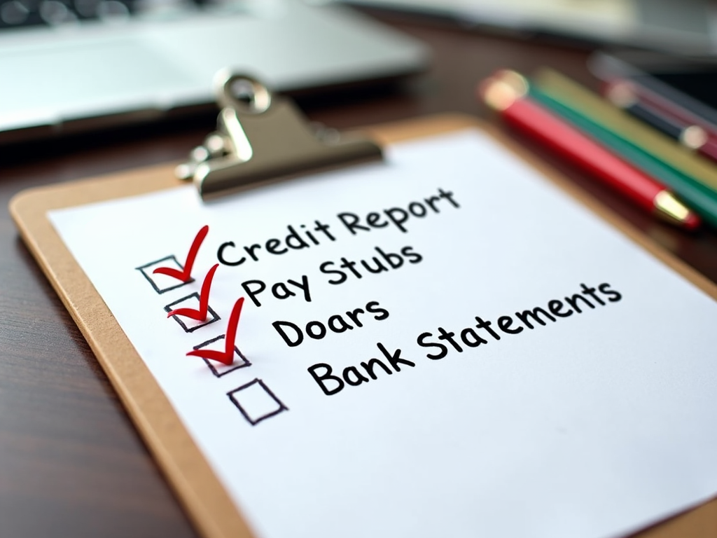 Checklist of documents for a conventional loan